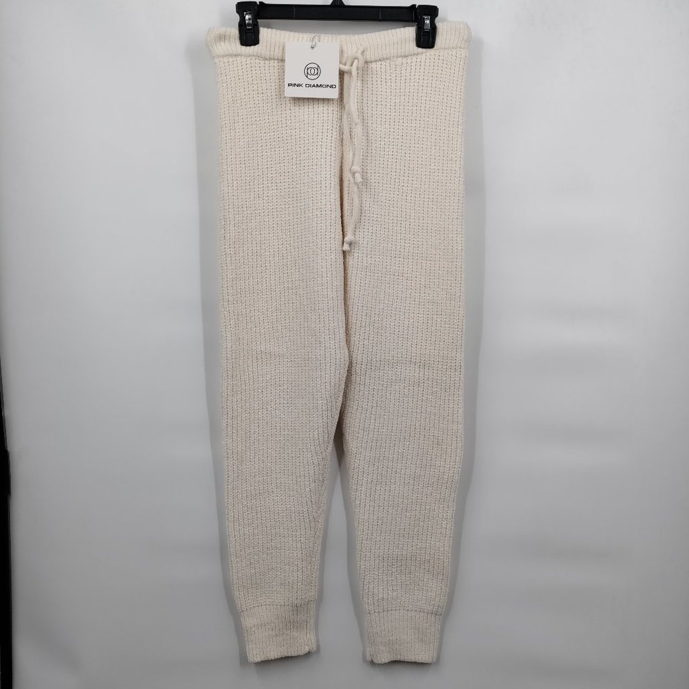 Pink Diamond, Knit Pants, Cream, Medium